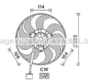 AVA QUALITY COOLING vw7539 -  Вентилятор, охлаждение двигателя